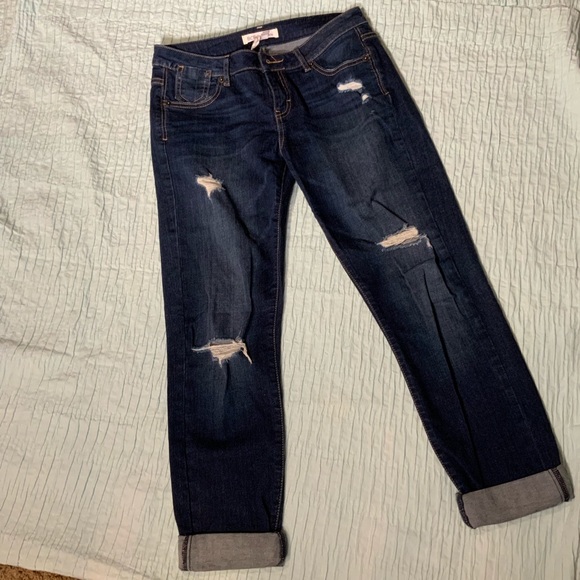 BCBG Denim ripped/frayed jeans - Picture 2 of 5